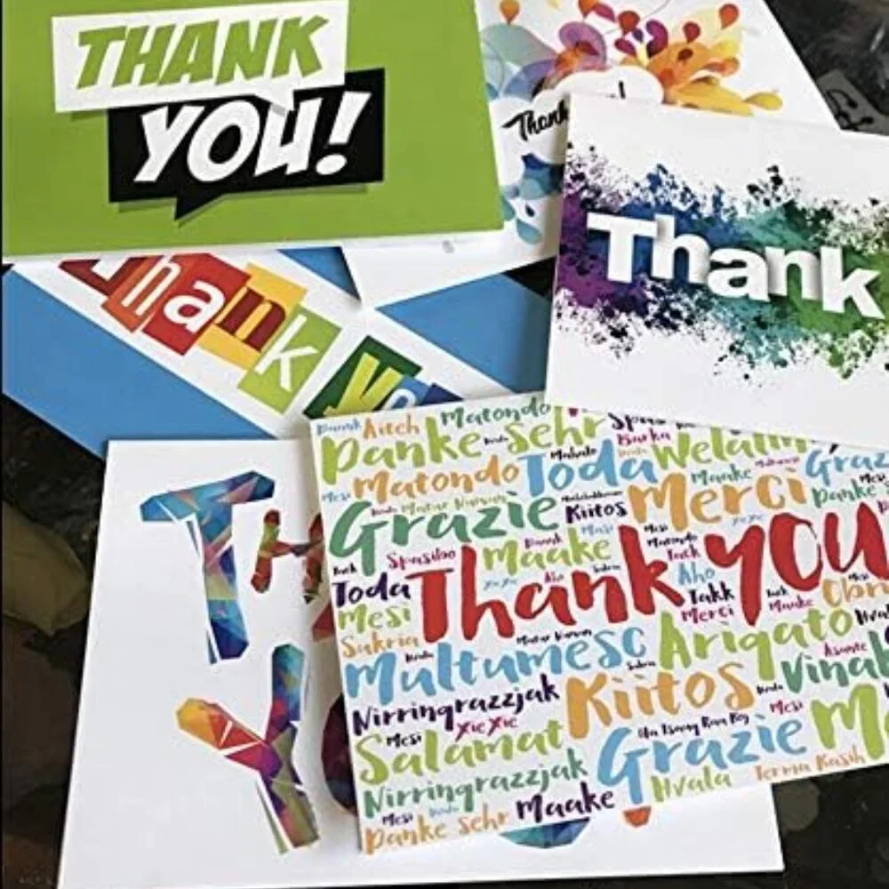 Brand new - 12 Thank You Cards Assortment with Envelopes, Made in USA